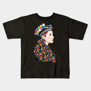 Hmoob Pompom Girl Kids T-Shirt